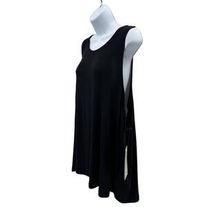 Athleta Well Rested Ribbed Tank Top Womens 2X Black Round Neck Relaxed Fit